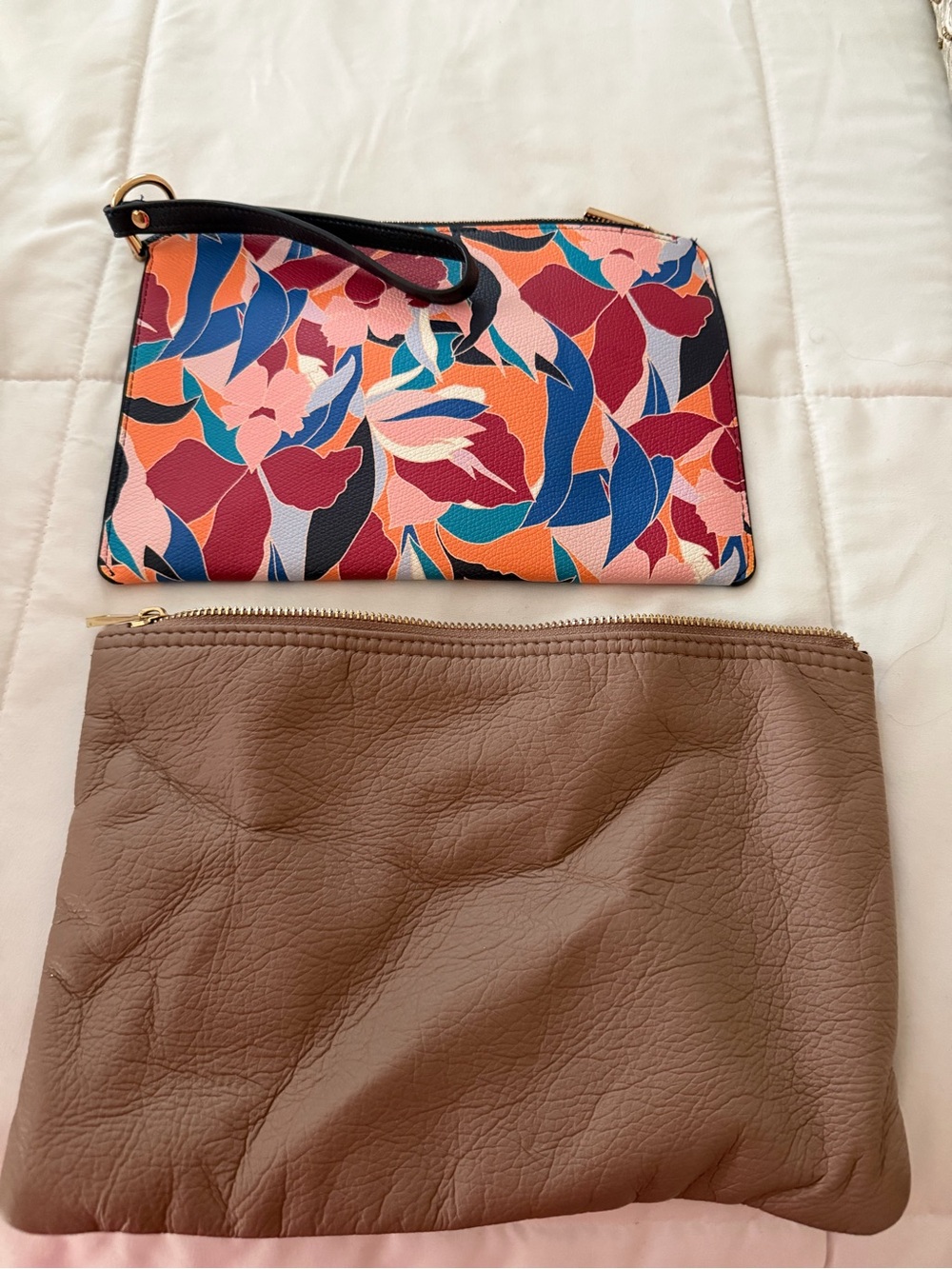 Floral Multi-Color Wristlet Pouch